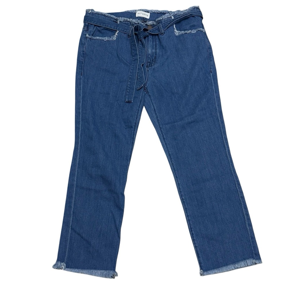 Parker Smith Raw Hem Straight Leg Denim Jeans Cropped Womens‎ Size 27 High Waist